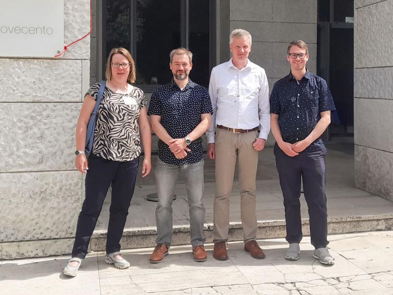 Kerstin Quilitz, Marco Lüth, Michael Fischer und Christian Röttger auf der ICE 2024 in Rom (v.l.n.r.).
